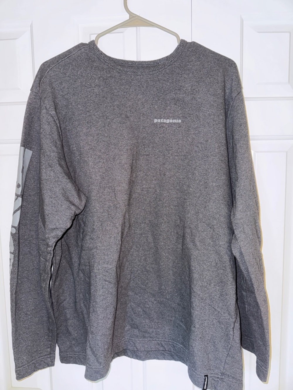 Patagonia Gray Long-Sleeve Crewneck Shirt